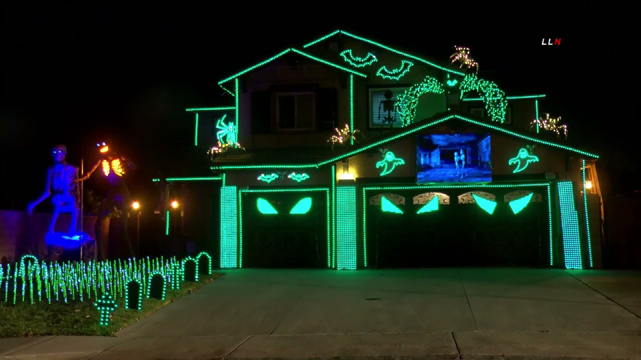 Halloween House Light Show - Riverside, California  10.17.21