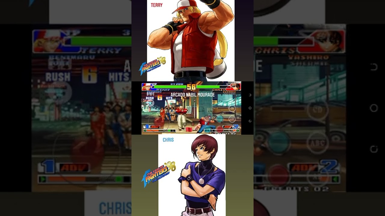 KOF 98 IN PHON TERRY VS CHRIS COMBO AND SPECIAL.. KOF IS LOVE...