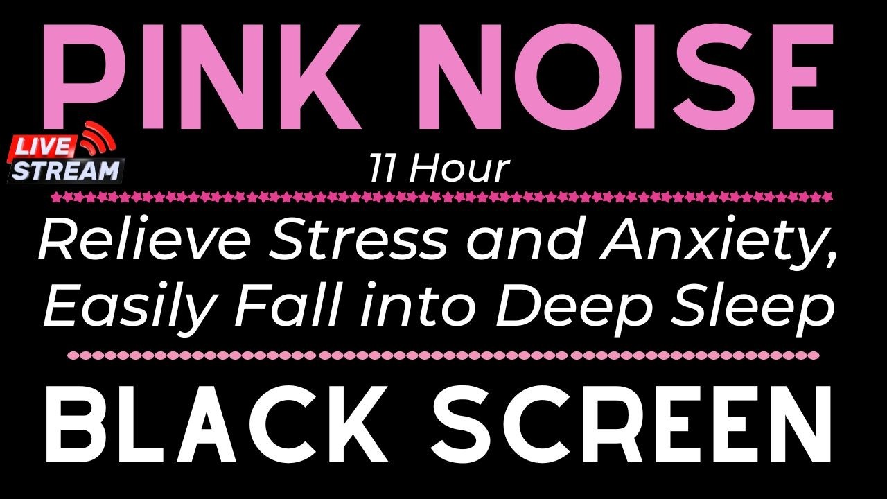 Pink Noise for Relaxation | Black Screen to Enhance Deep Sleep, Study Focus & Overall Well-Being ✨