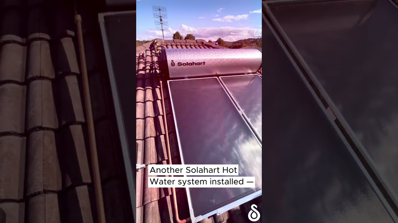 ☀️ Another Solahart Solar Hot Water system up and running &mdash; endless hot water powered by the sun!