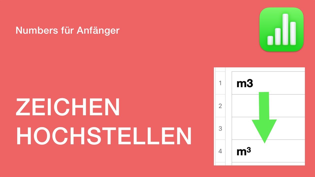 Apple Numbers: Zeichen hochstellen einfach erkl&auml;rt