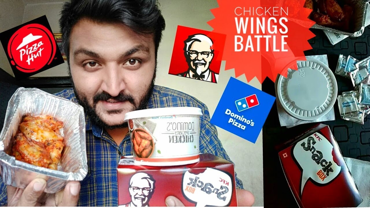 KFC vs DOMINO'S vs Pizza Hut 🔥|| Chicken Wings Battle 🍗🔥|| Devil Chicken Wings 🍗🔥