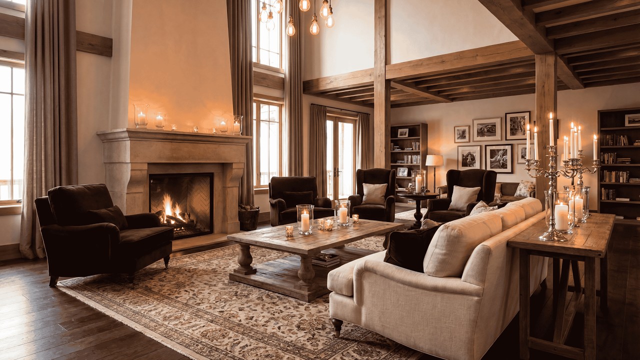 Relaxing Jazz Piano Music For Sleep & Study | Cosy Fireplace Classic Elegant Home