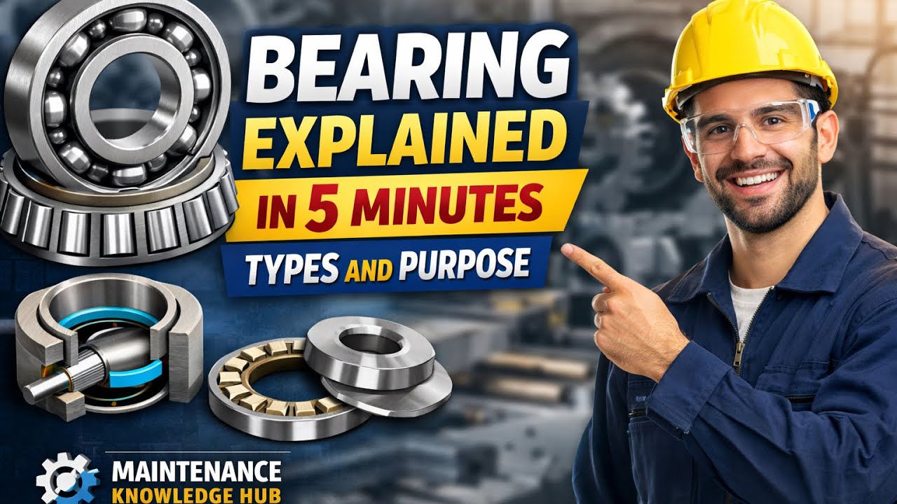 Bearing Explained in 5 Minutes | Types and Purpose | Maintenance knowledge Hub 