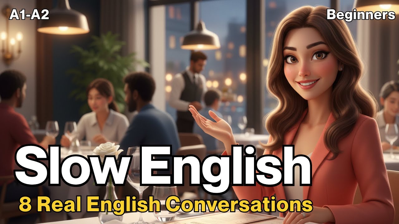 Learn English Conversation | 8 Real-Life Situations for Beginners A1-A2