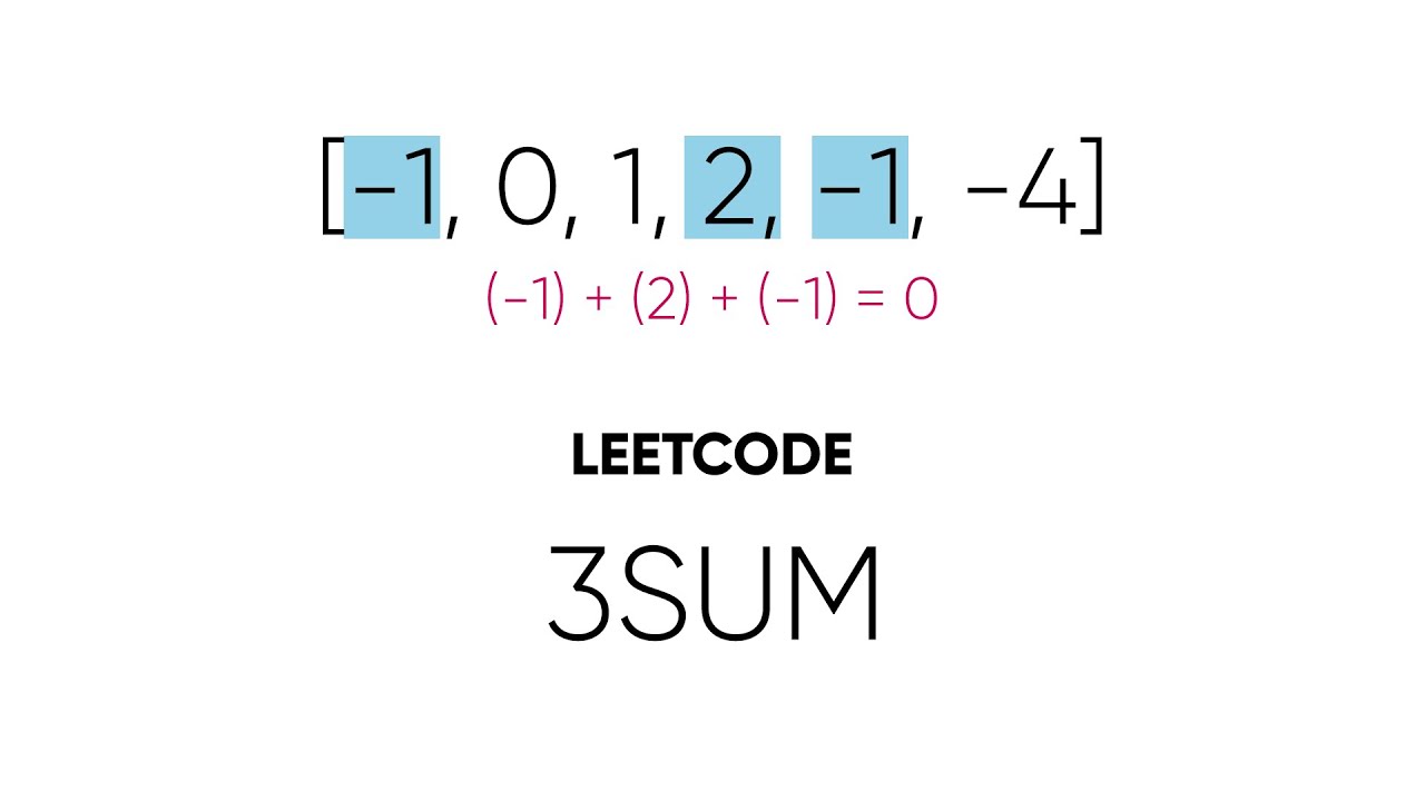 3Sum (LeetCode) |  Interview Question Algorithm Explanation