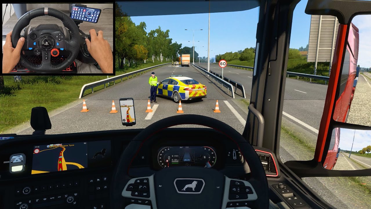 DRIVING MAN TGX TO NEWCASTLE  - EURO TRUCK SIMULATOR 2 | LOGITECH G29 STEERING WHEEL