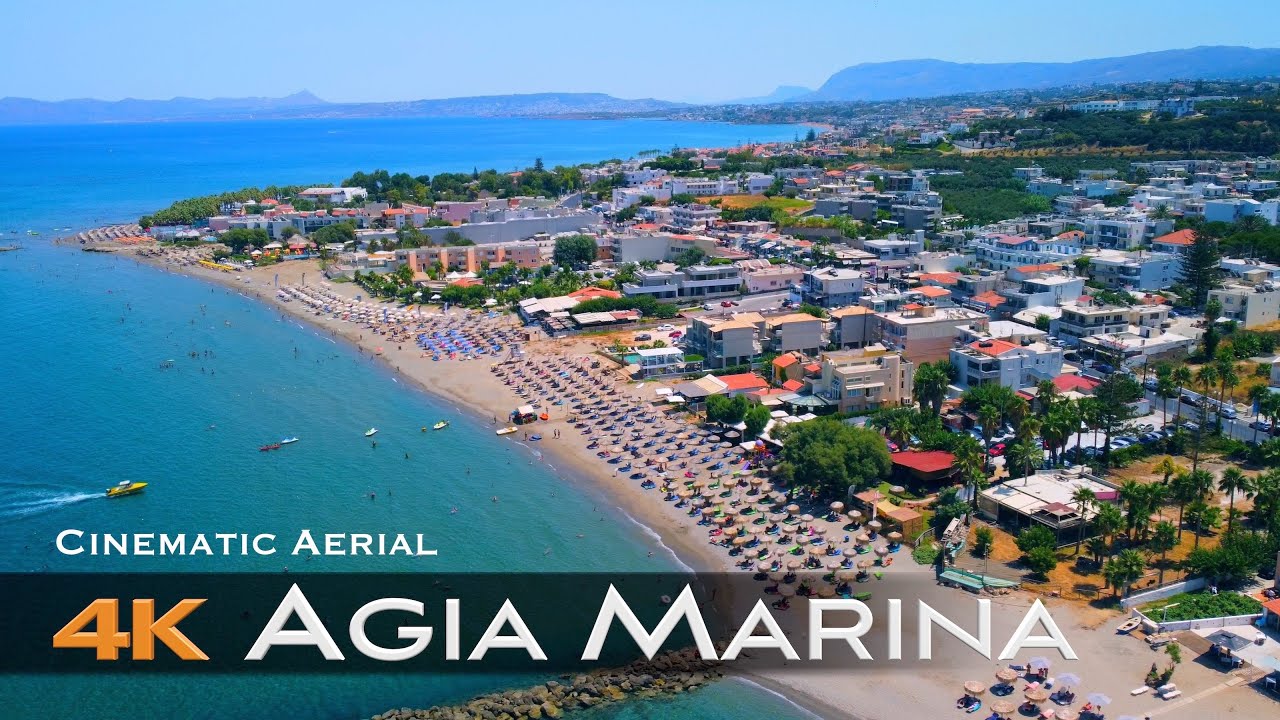CHANIA AGIA MARINA 🇬🇷 4K Drone | Χανιά Αγία Μαρίνα Crete Κρήτη