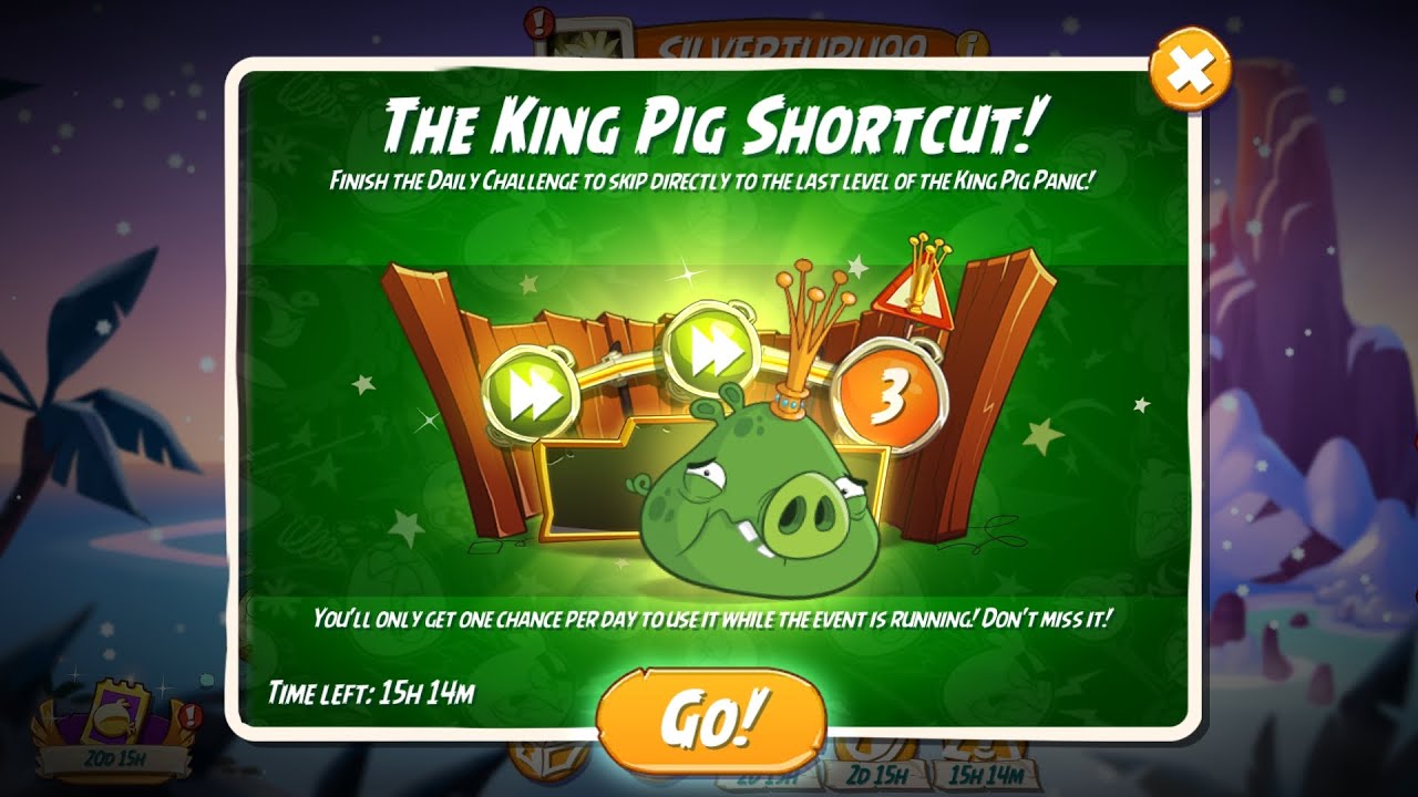 Angry Birds 2 AB2 King Pig Panic Shortcut Level