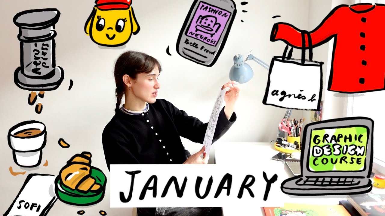 January Favorites Illustrated - Things I love, Courses, Books, Projects, Berlin Spots, Podcast ...