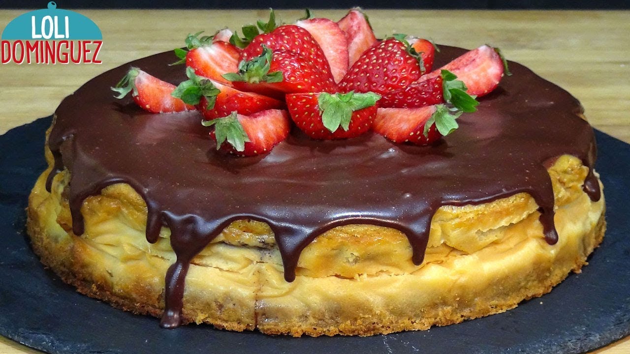 LA TARTA DE QUESO MAS DELICIOSA - Tarta de queso de 2 chocolates - RECETA MUY FÁCIL - Loli Domínguez