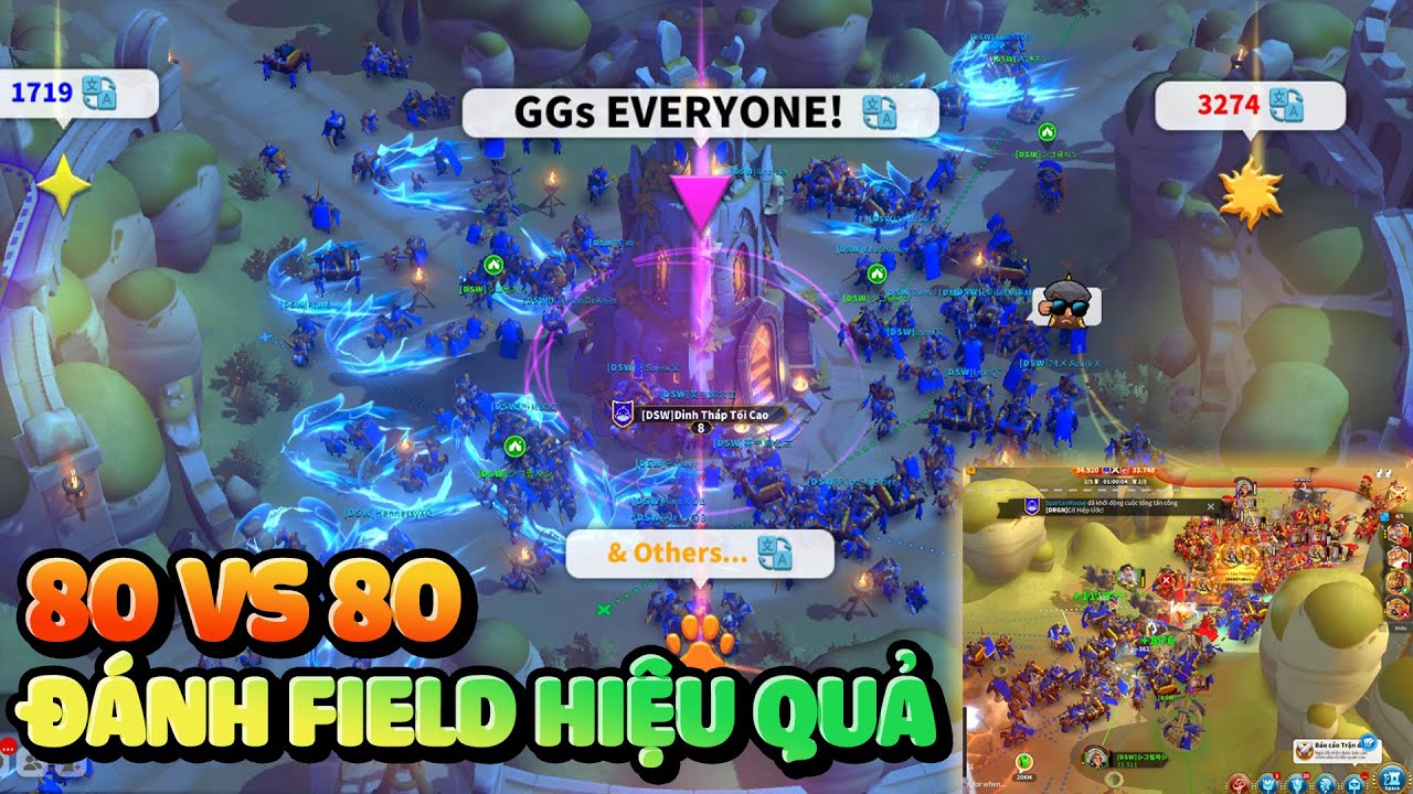 80 vs 80 Trong Chế Độ Tranh Đấu Tối Thượng Rok F2P Dành Chiến Thắng Với Team 3274 - Rise of Kingdoms