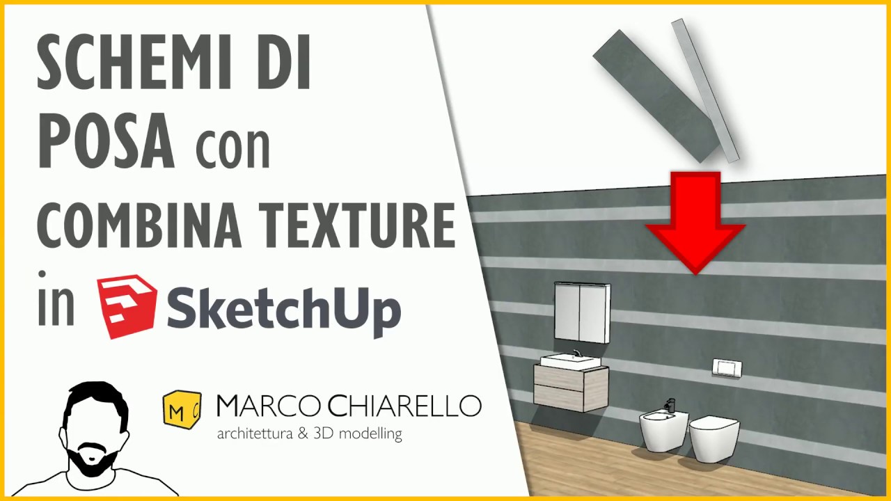 Schemi di posa con COMBINA TEXTURE in SketchUp