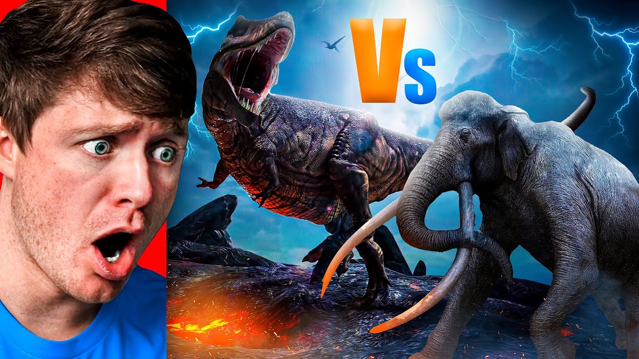 Reacting to T-REX vs PALAEOLOXODON the BATTLE ANALYSIS!