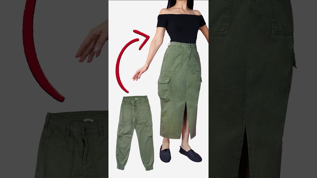 Upcycle Old Jeans into a Skirt easily Miarti🪡🧵✂️