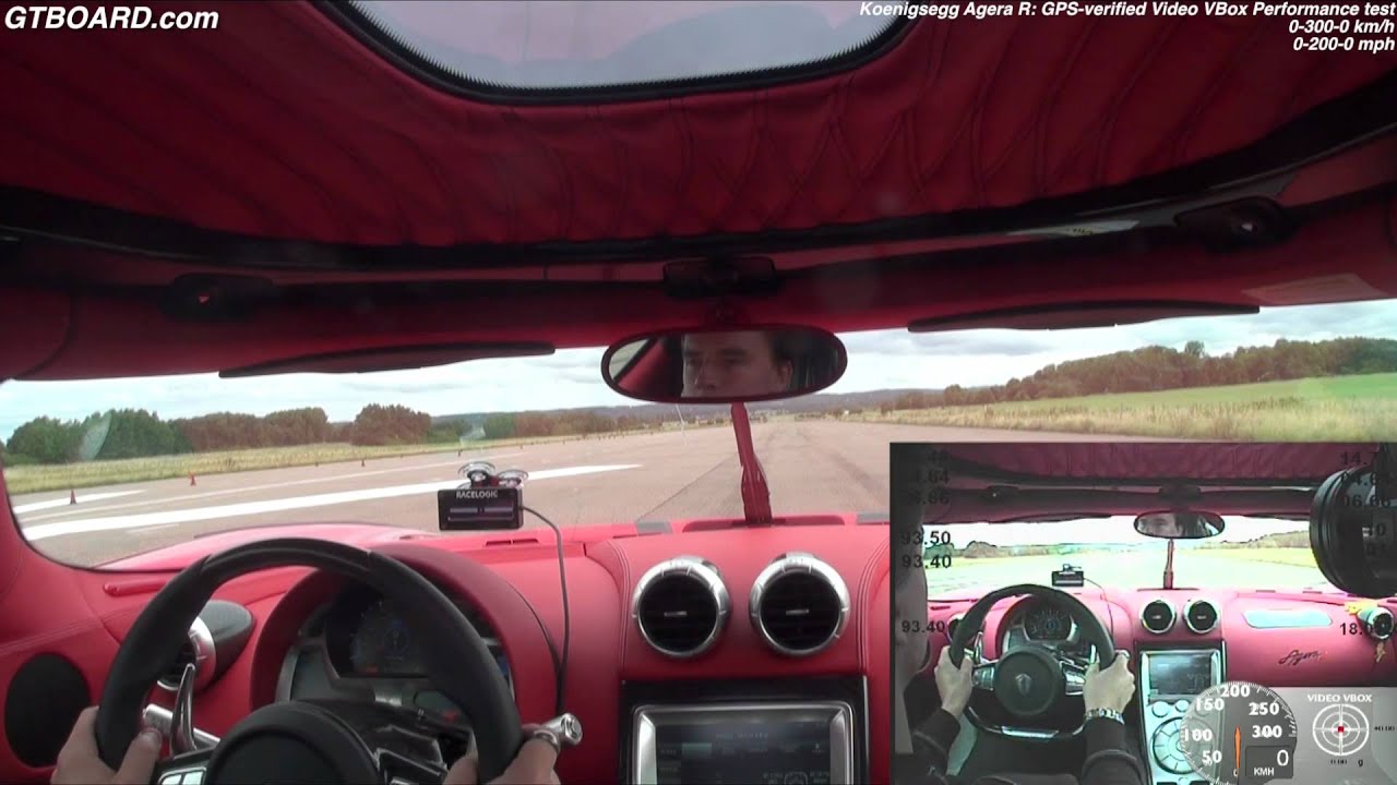 Koenigsegg Agera R 0-322-0 km/h and 0-200-0 mph GPS-verified x 3 uncut