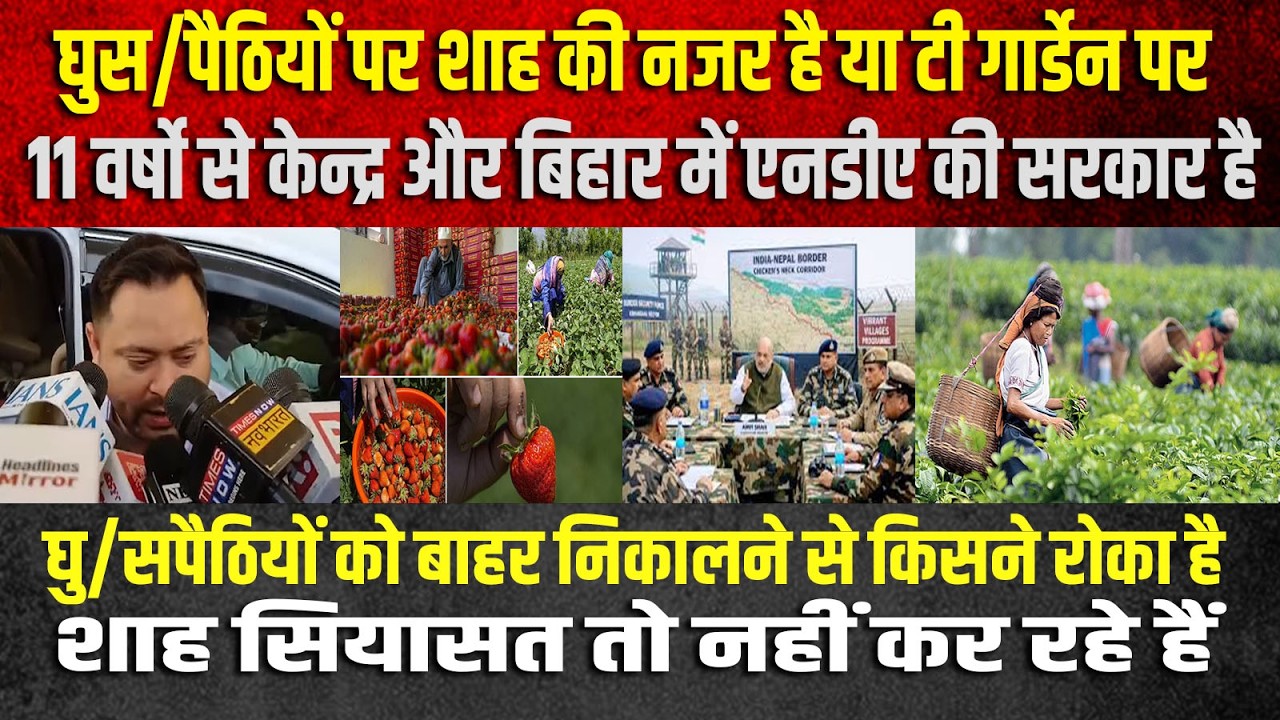 घुस/पैठियों पर शाह की नजर है या टी गार्डेन पर,घुस/पैठियों को बाहर निकालने से किसने रोका है