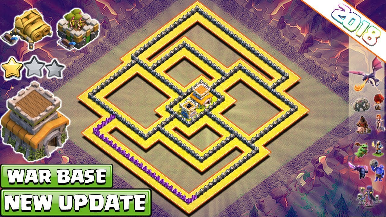 NEW! Clash of Clans Town Hall 8 (TH8) Clan-War Base 2018 !! NEW TH8 War Base Layout