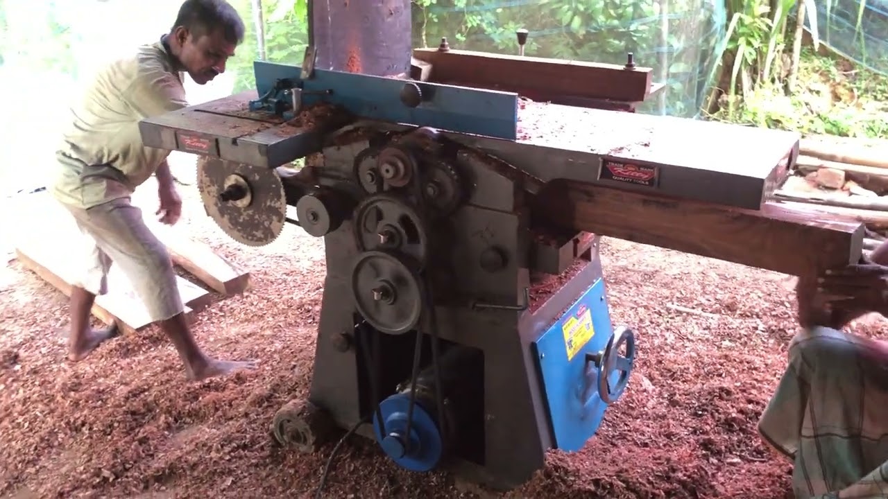 WOOD WORKING// WOOD PLANNER MACHINE WORKING 