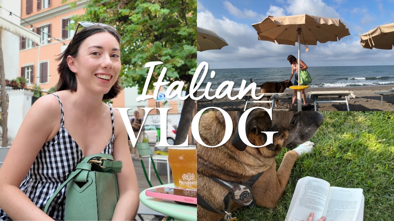 Italian vlog: al mare con i cani, cosa sto leggendo, sere d'estate a Roma (Sub)
