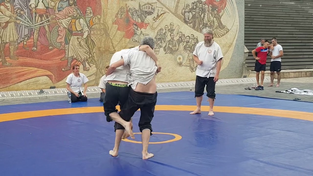 Gouren, traditional sport of Brittany, France