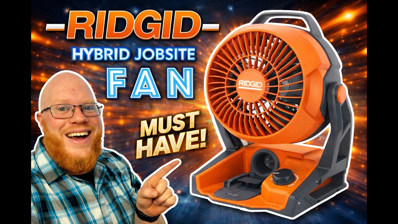 RIDGID 18v HYBRID JOBSITE FAN- THIS FAN WILL BLOW YOU AWAY!!#ridgid #ridgidtools #woodworking#tools