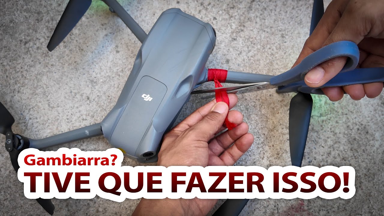 Amarrei o braço do drone para para ver se os sensores de obtáculos ainda funcionam corretamente.