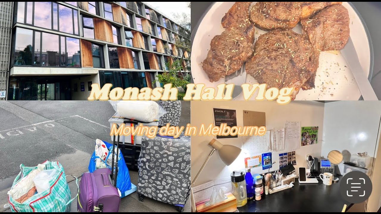 Vlog | 和我一起搬屋!!在澳留學生搬入Monash宿舍!!耗時五個小時佈置房間?? 詳細介紹宿舍佈置!!Introduce Monash hall!!粟米Rayna