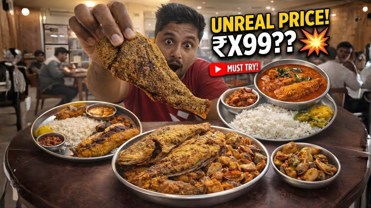 MANGALORE'S CHEAPEST & TASTIEST SEAFOOD FEAST! 🔥🐟 FISH CURRY, FRY, & CLAM HIDDEN GEM