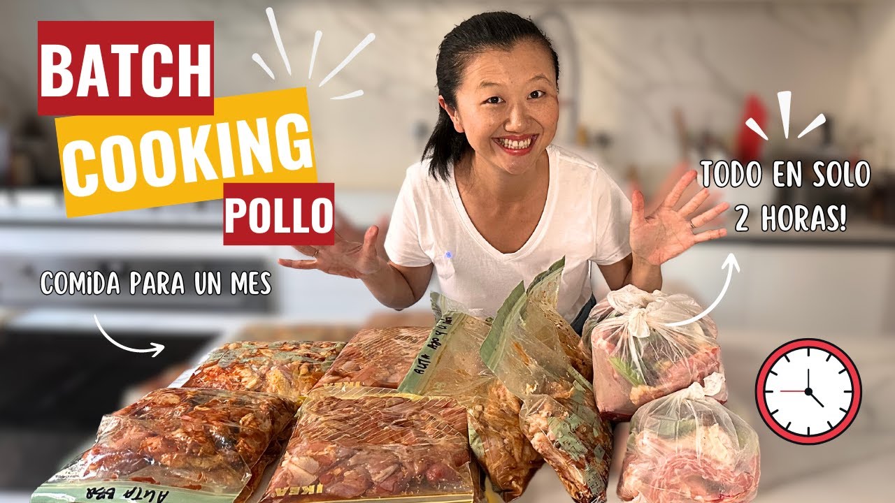 Batch cooking de pollo! | Mas de 20 comidas en 2 horas! | Meal prep Pollo | Karina gao