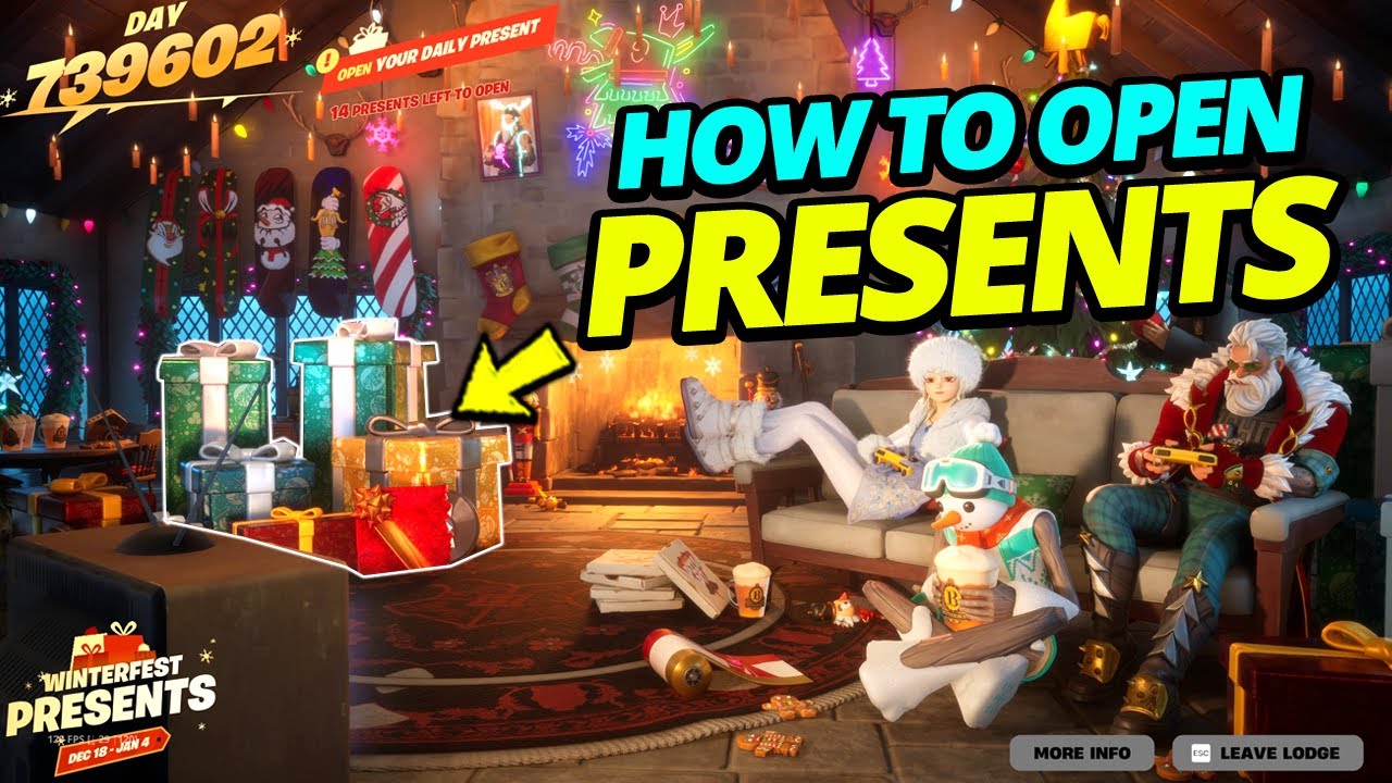 How to EASILY Open Winterfest Presents in Fortnite Winterfest 2025!!! (FREE SKINS & REWARDS)