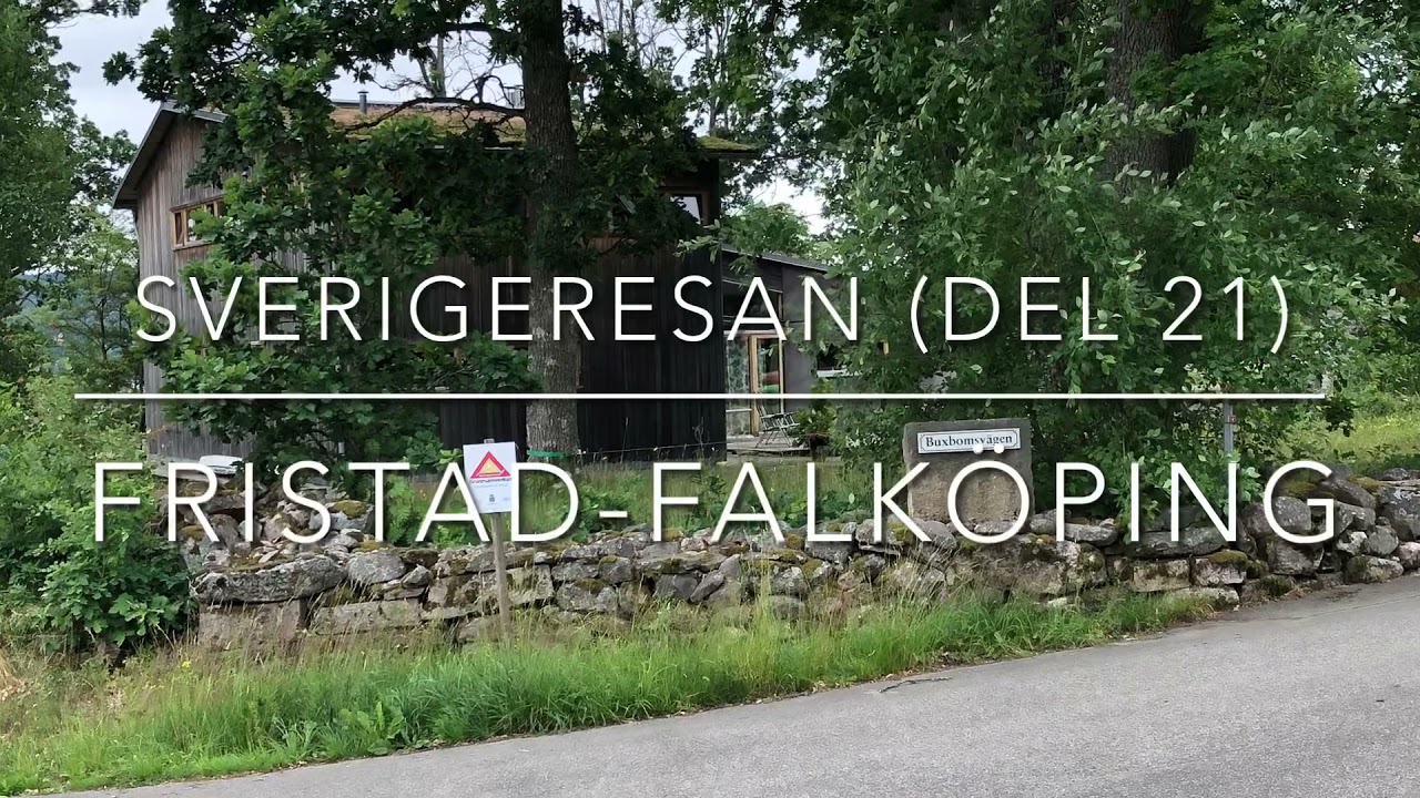 Sverigeresan (Del 21) Fristad-Falköping. Promenad, bad, Geocaching och lite däckproblem