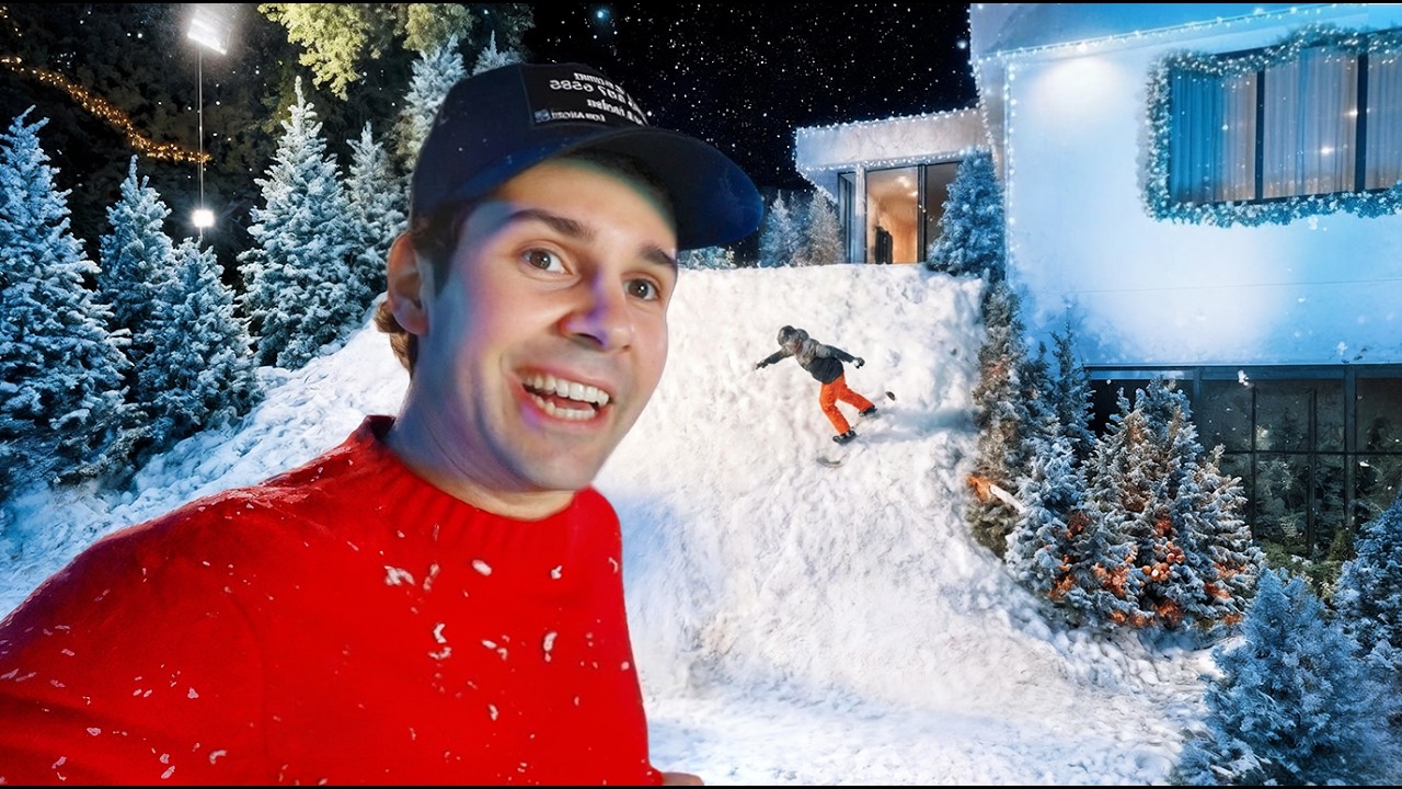 SLEDDING FROM MY ROOFTOP !!