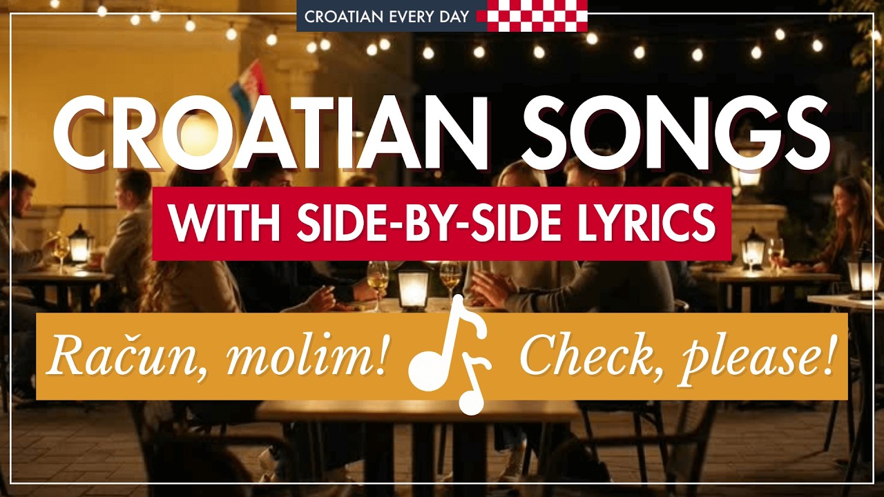🎵 Check, please!  | Račun, molim! | Croatian Songs for Learning Vocabulary Fast