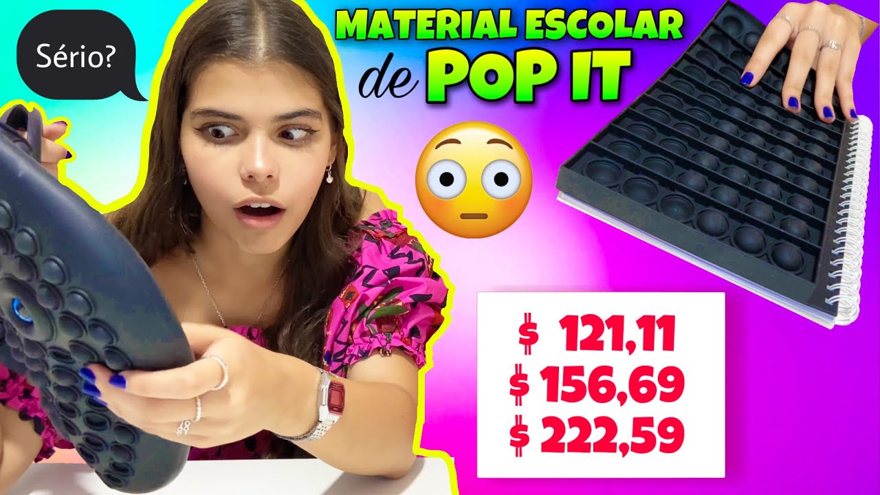ADIVINHE QUANTO CUSTA MATERIAL ESCOLAR DE POP IT | NICOLE DUMER