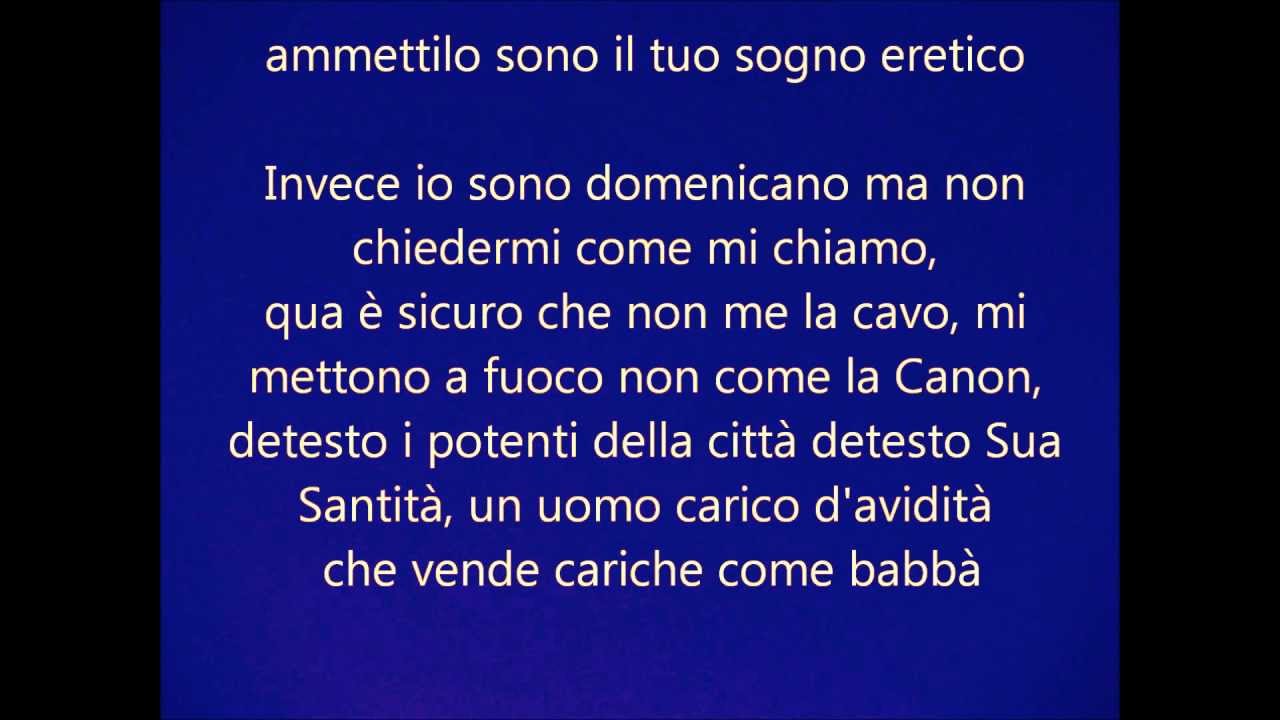 sono il tuo sogno eretico testo caparezza