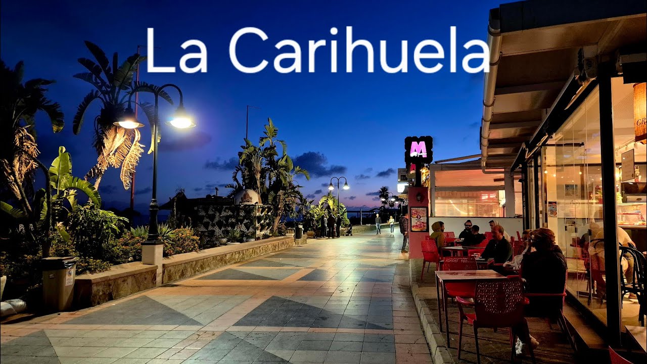 🇪🇸 La Carihuela Torremolinos Beachfront at night @TravelwithHugoF #lacarihuela #spain