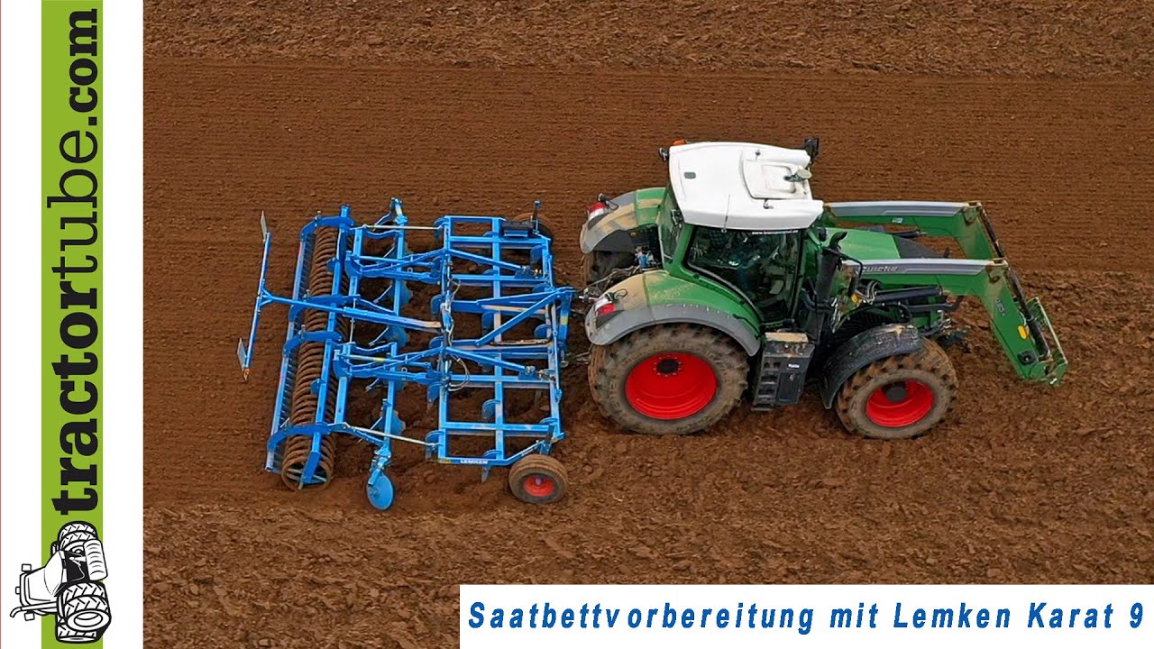 Saatbettvorbereitung mit Fendt und Lemken Karat 9