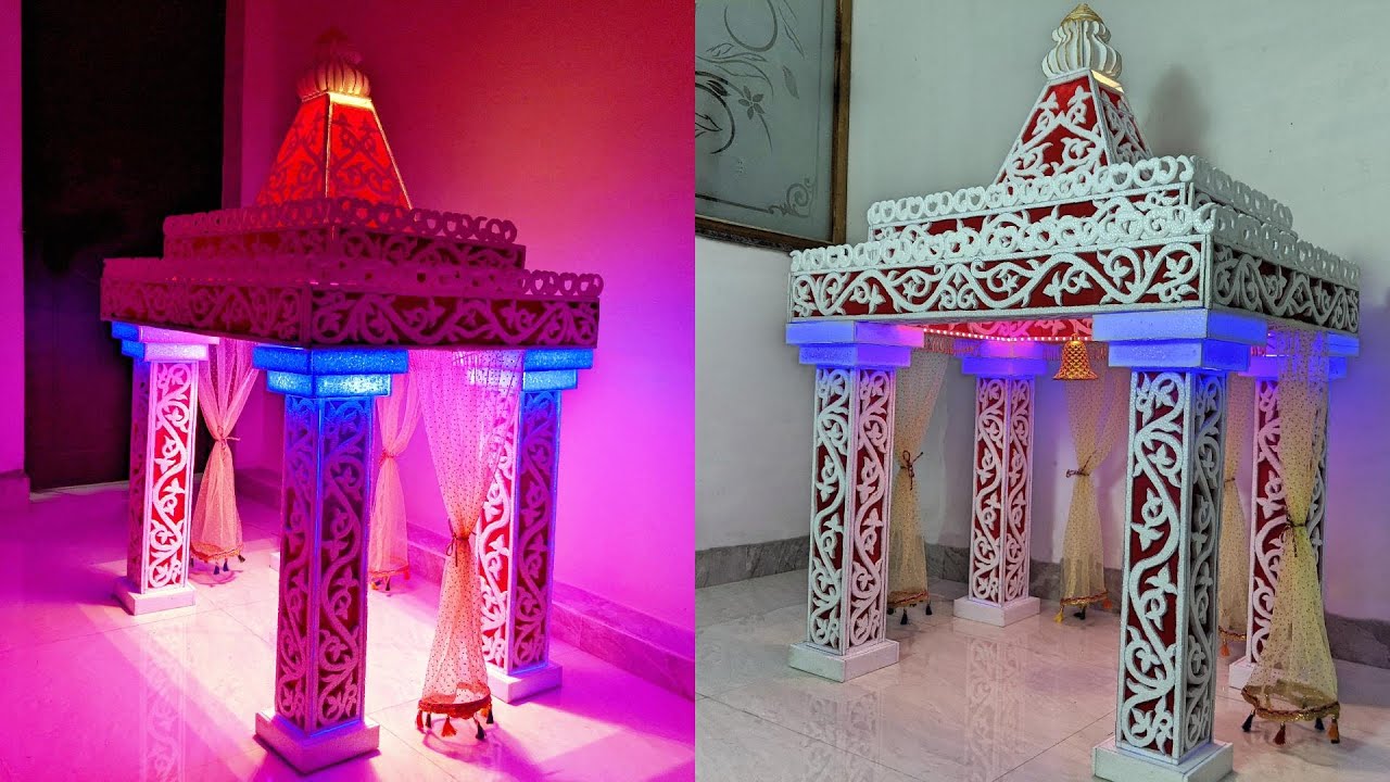 Lightning Thermocol Temple || DIY Thermocol Temple || Amazing Thermocol Art With Soldering Iron