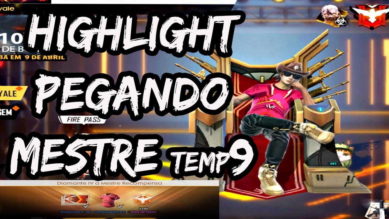 PEGUEI MESTRE TEMPORADA 9 DO OURO AO HEROICO - MELHORES MOMENTOS (HIGHLIGHT) FREE FIRE 2019