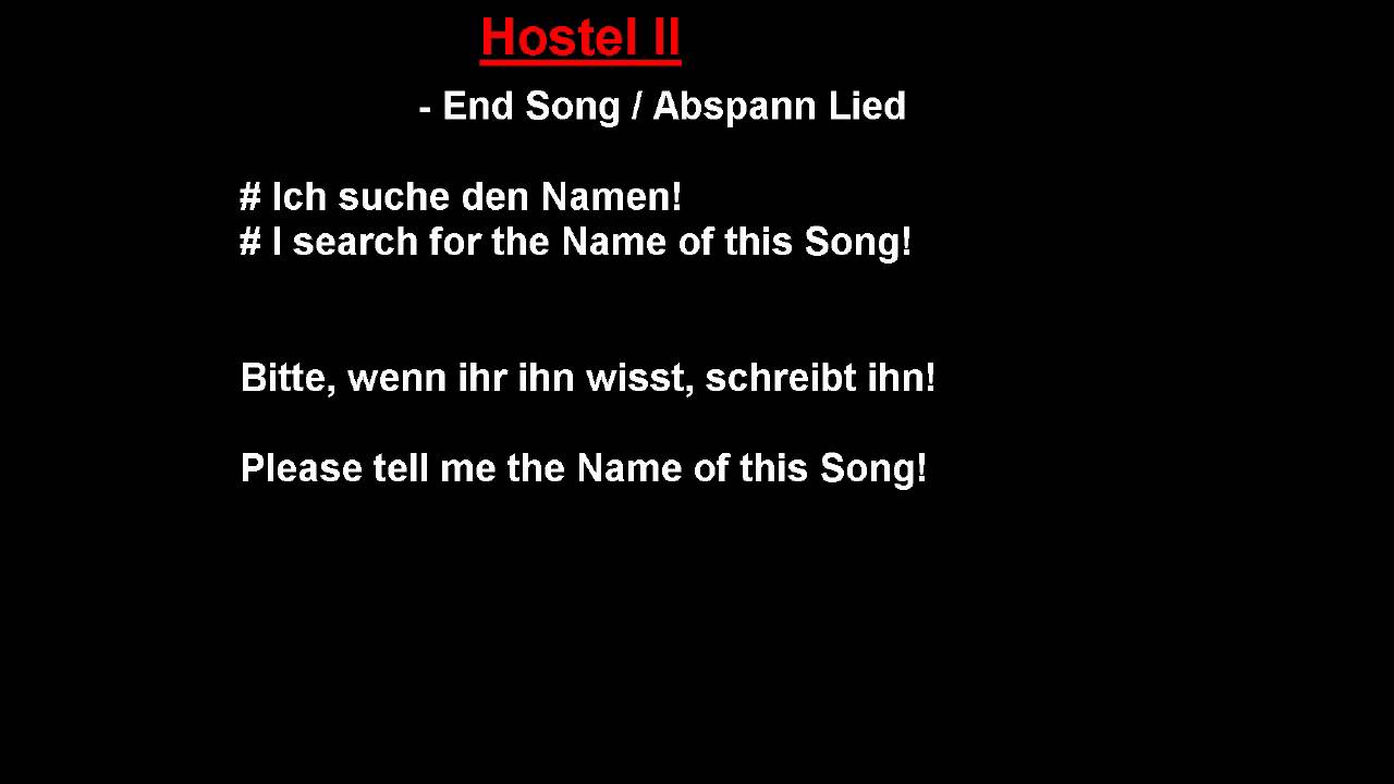 Hostel 2 - Ending Song
