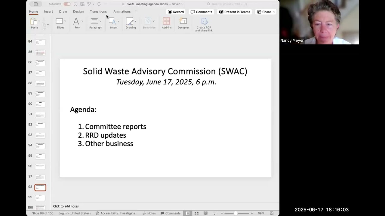 SWAC Meeting June 17, 2025
