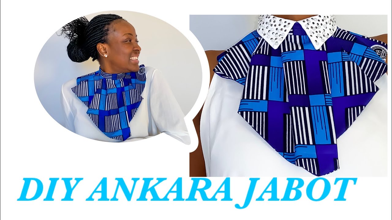 Jabot Collar Tutorial/How to Cut and Sew Ankara neckpiece/Collar tie