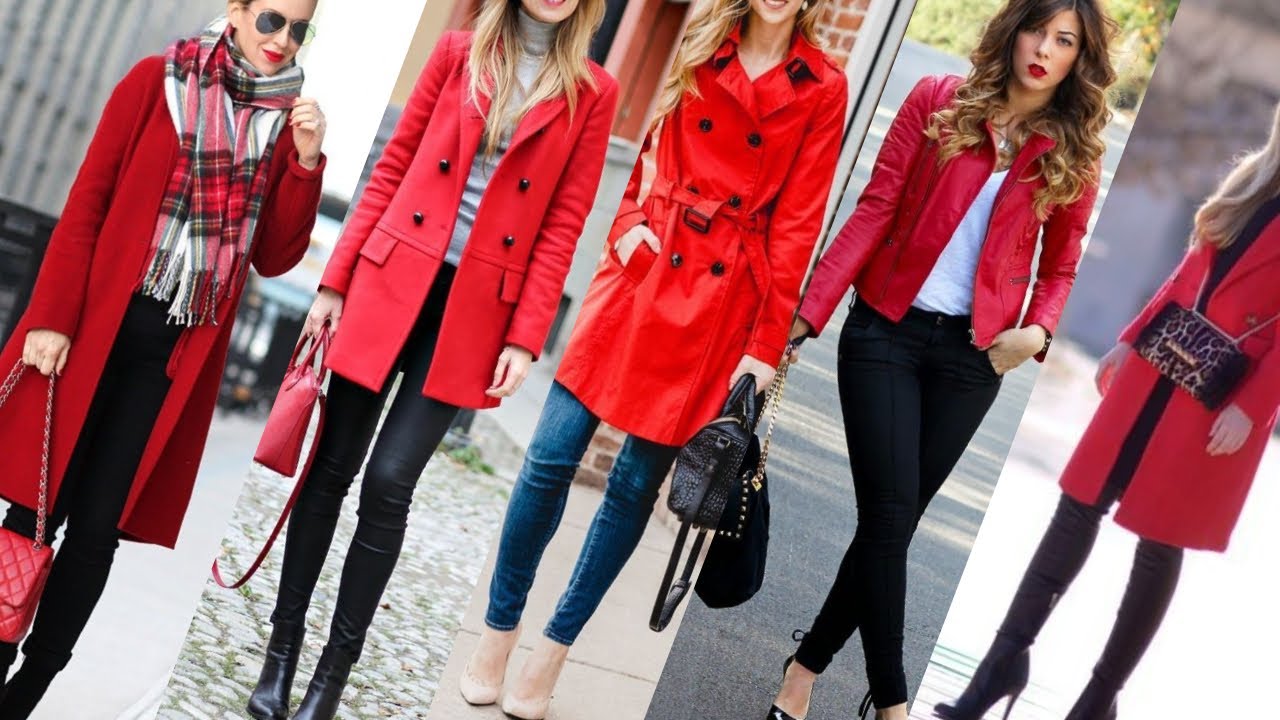 ABRIGOS Y CHAQUETA DE MODA OTOÑO INVIERNO 2021 2022 DE COLOR ROJO/ COMBINACIONES CON ABRIGOS ROJOS