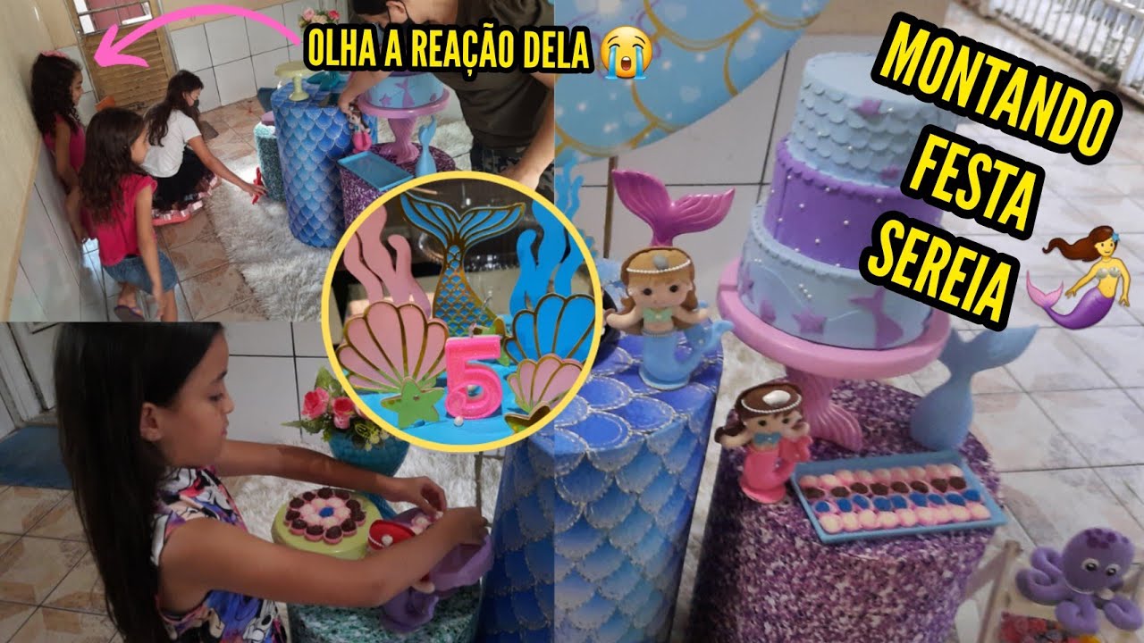 MONTANDO DECORAÇÃO DE FESTA SEREIA 🧜‍♀️ - Fernanda Rocha