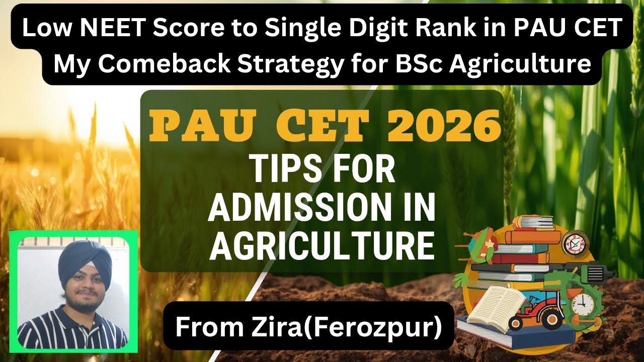 Stressed After NEET? This Strategy Got Me Single Digit Rank in PAU CET | Career, Scope, & Strategy