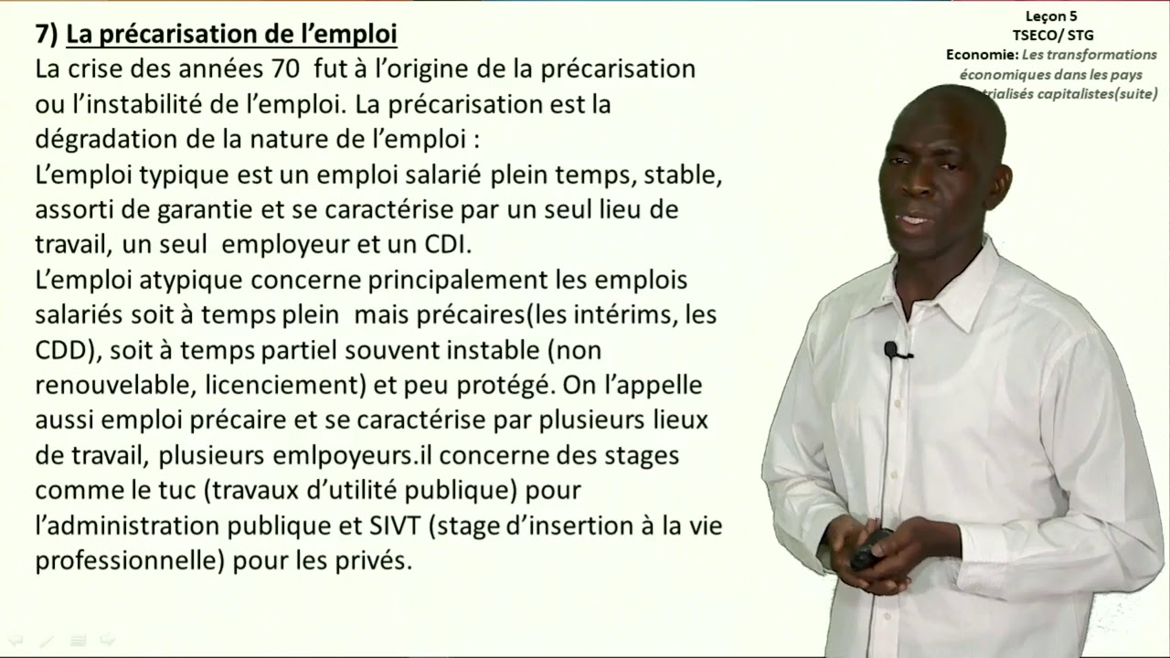 Les transformations économiques dans les pays industrialisés capitalisés - TSEco - STG