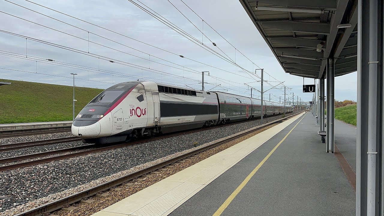 HIGH SPEED 320 KM/H (200 MPH) Trains on The LGV Est @ Champagne-Ardenne TGV!