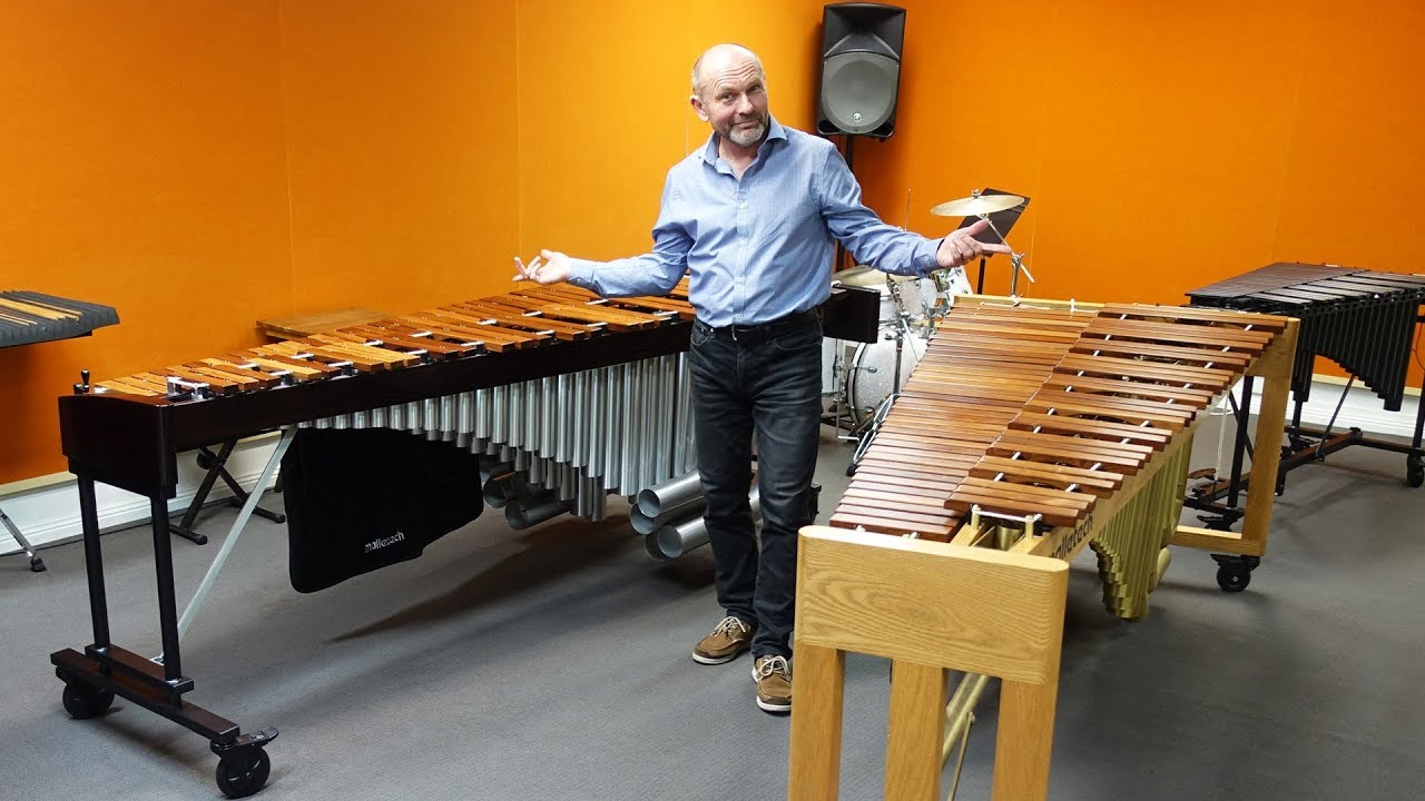 He has TWO 5 octave marimbas!