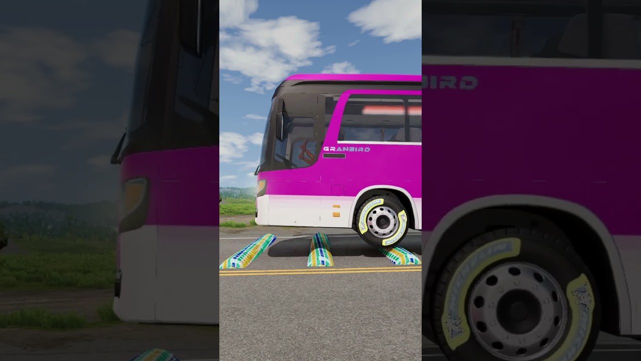 BeamNG.drive Truck and Cars vs Speed Bump Eps543